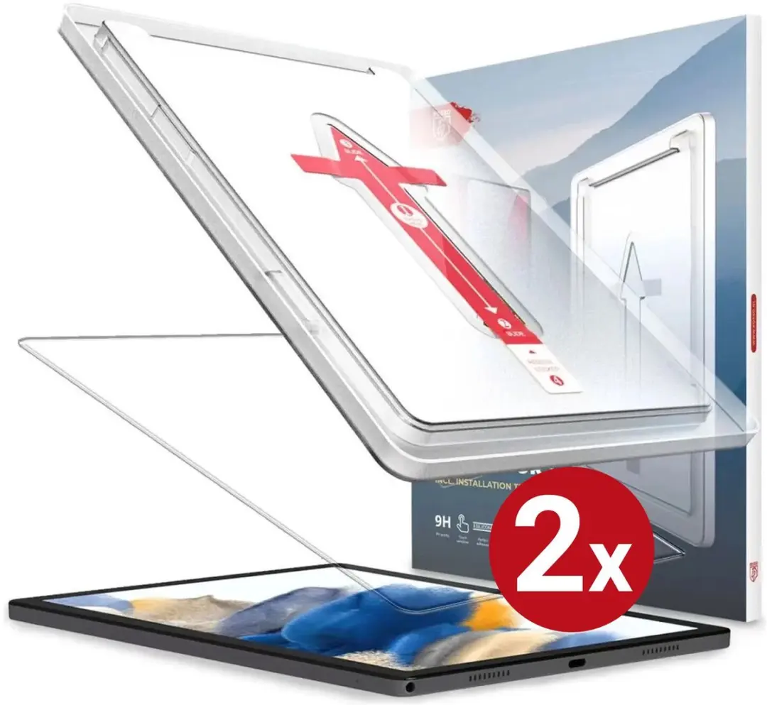 Rosso Screenprotector Duo Pack 224028 - Samsung Galaxy Tab A9 - 2 Stuks - Transparant/Red