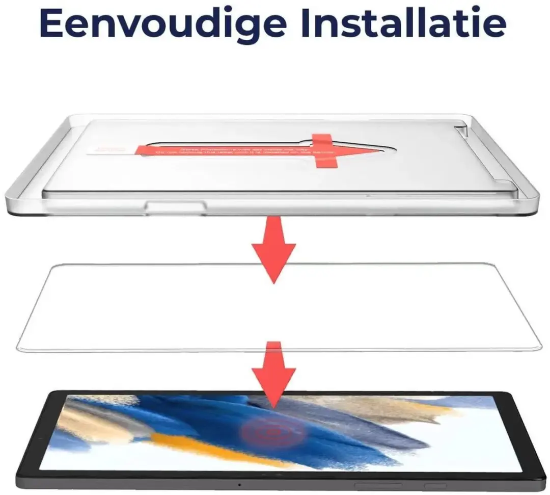 Rosso Screenprotector Duo Pack 224028 - Samsung Galaxy Tab A9 - 2 Stuks - Transparant/Red - afbeelding 6 van 6