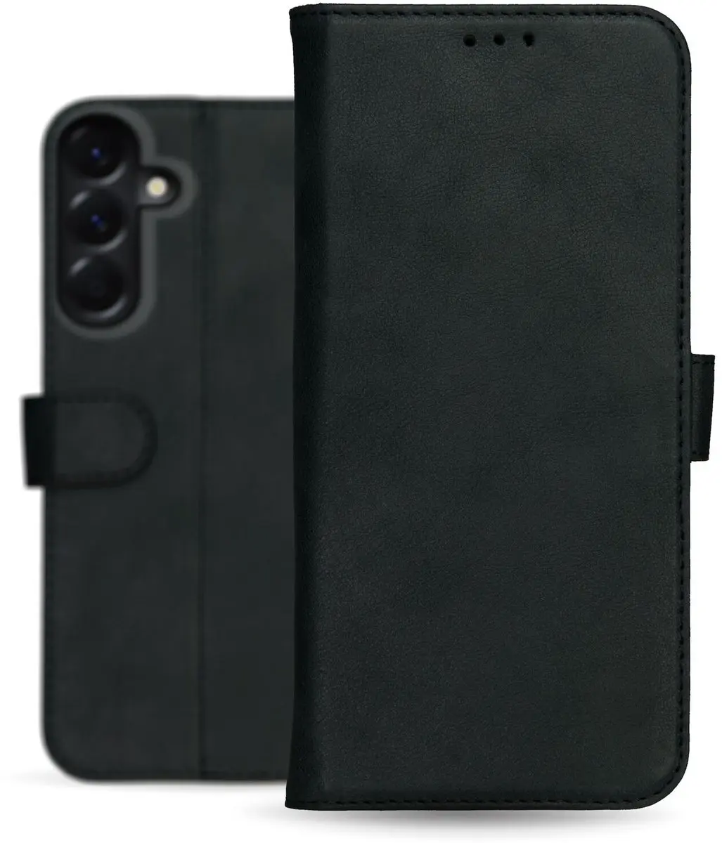 Rosso Deluxe Echt Leer Hoesje Samsung Galaxy A17 - 3 Pasjes - Zwart - afbeelding 6 van 6