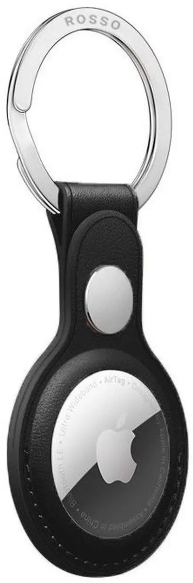 Rosso Element Hoesje 226188 voor Apple AirTag - 2 Stuks - Zwart