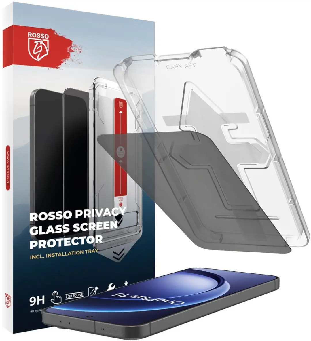 Rosso OnePlus 15 Privacy Screen Protector 9H Glas