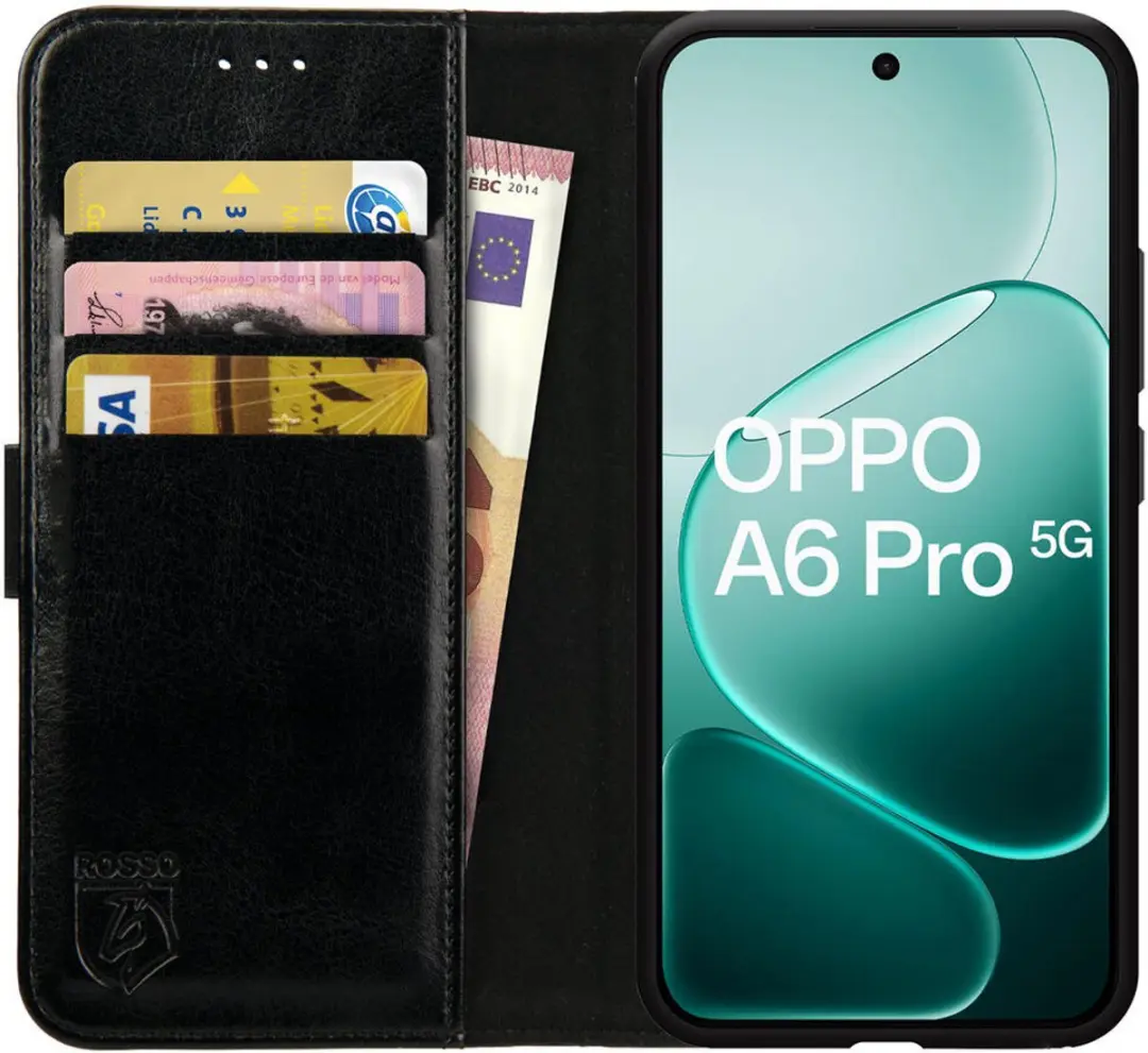 Rosso Element Wallet Book Case OPPO A6 Pro 5G - 3 Pasjes - Bruin