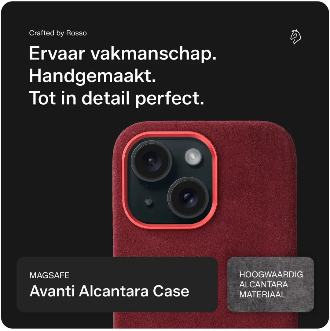 Rosso Avanti Hoesje iPhone 15 - Burgundy - MagSafe