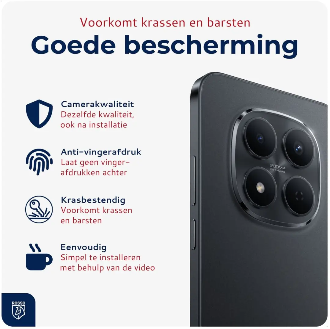 Rosso Camera Protector Xiaomi Redmi Note 15 Pro 5G - Ultra Dun Glas - Transparant