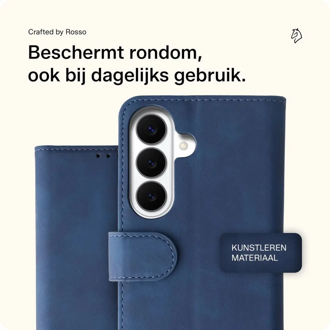 Rosso Element Wallet Book Case OnePlus 15R - 3 Pasjes - Blauw