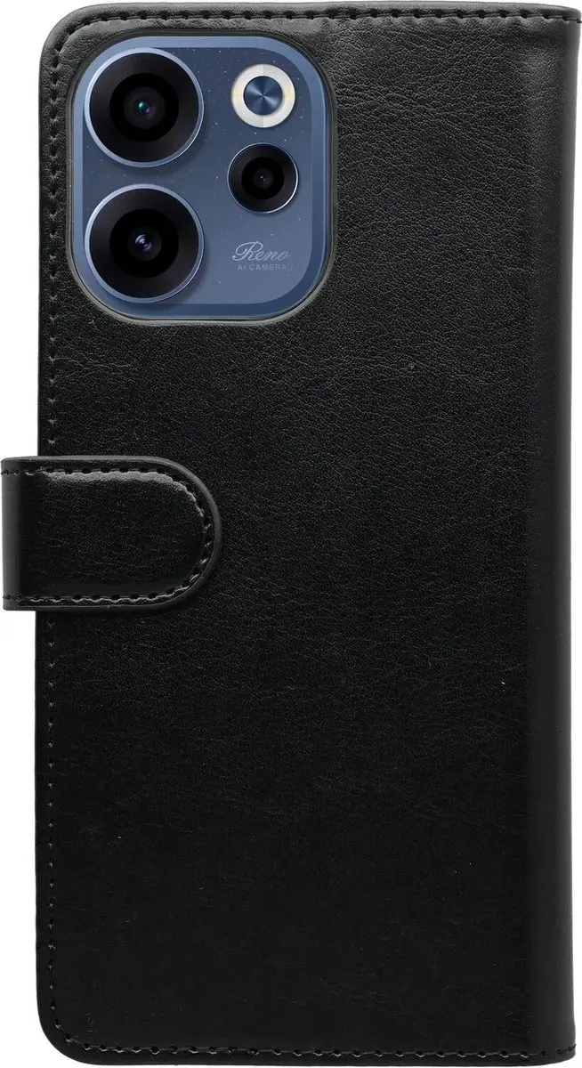 Rosso Element Wallet Book Case Oppo Reno 15F - 3 Pasjes - Zwart