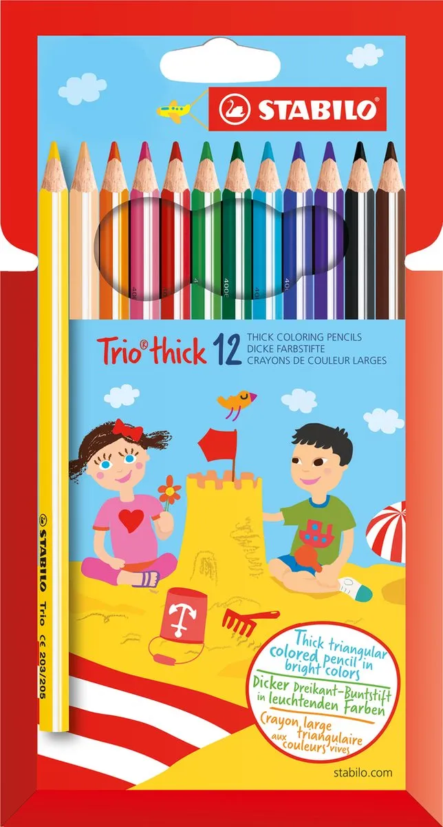 STABILO Trio Thick Driekantige Kleurpotloden 12 Stuks - Multicolor