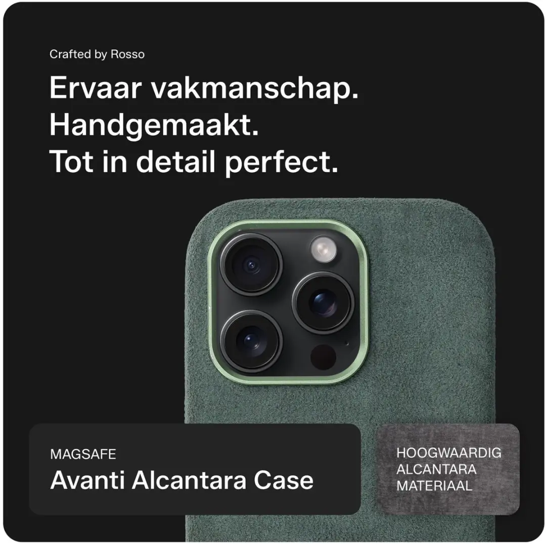Rosso Avanti iPhone 16 Pro Hoesje - Groen - 3 Pasjes