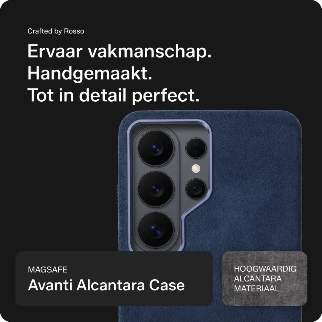 Rosso Avanti Hoesje S26 Ultra - MagSafe/Qi2 - 3 Pasjes - Blauw - afbeelding 6 van 6