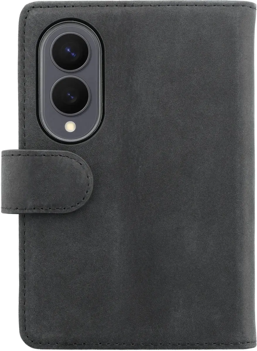 Rosso Deluxe Echt Leer Hoesje Zwart - Samsung Galaxy Z Fold8 - 2 Pasjes