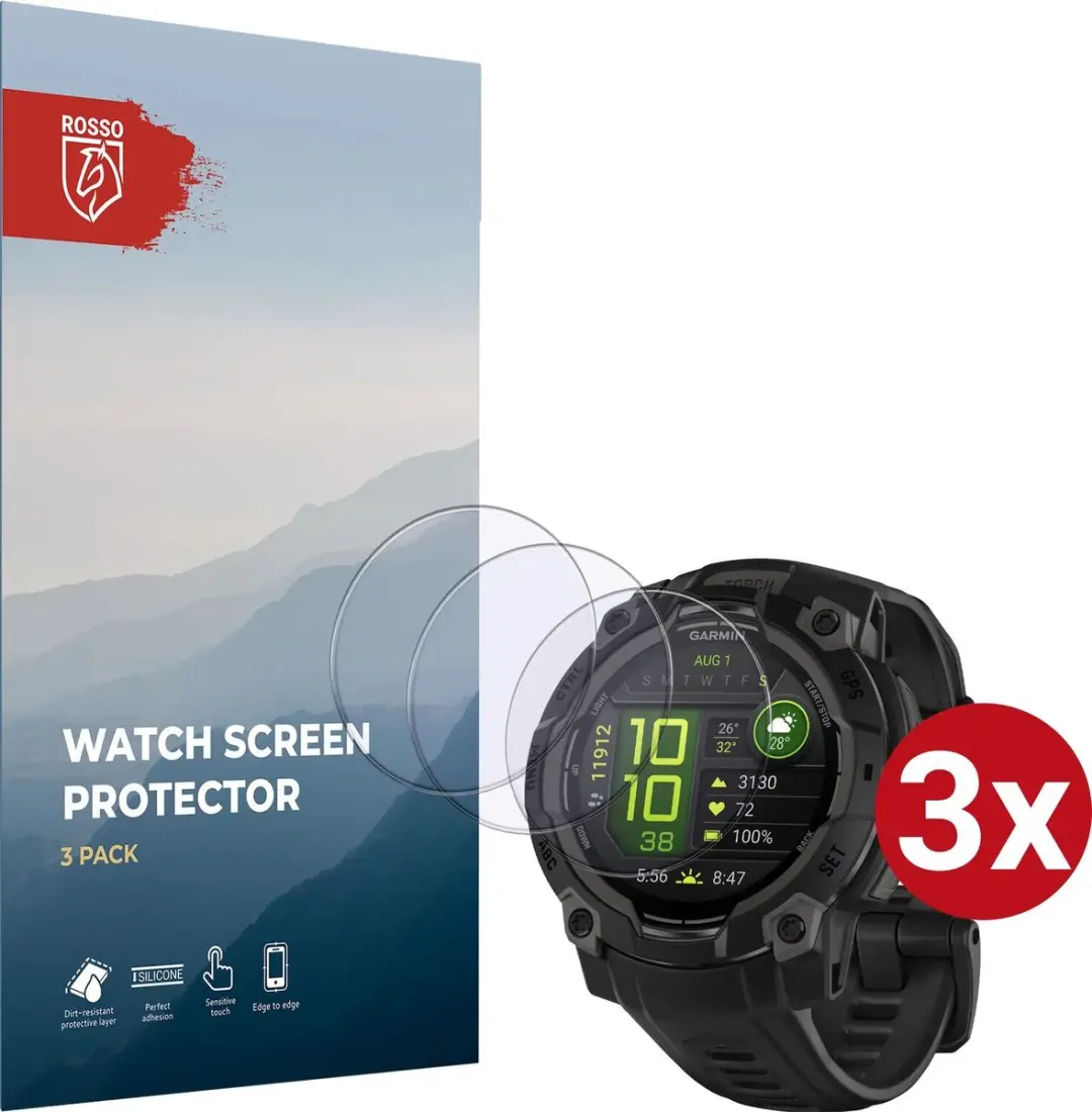 Rosso 9H Tempered Glass Garmin Instinct 3 45mm