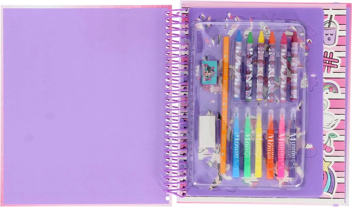 Disney Minnie Mouse Kleurboek & Tekenset - 16-delig - Multi