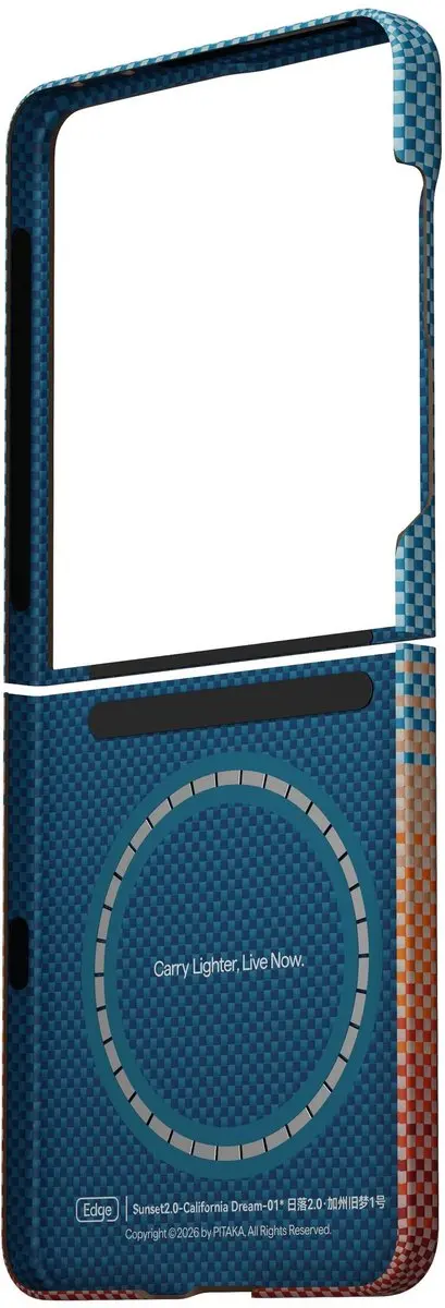 Pitaka Edge Case Samsung Galaxy Z Flip8 FSFLIP8 - Aramidevezel - California Dream - afbeelding 4 van 6