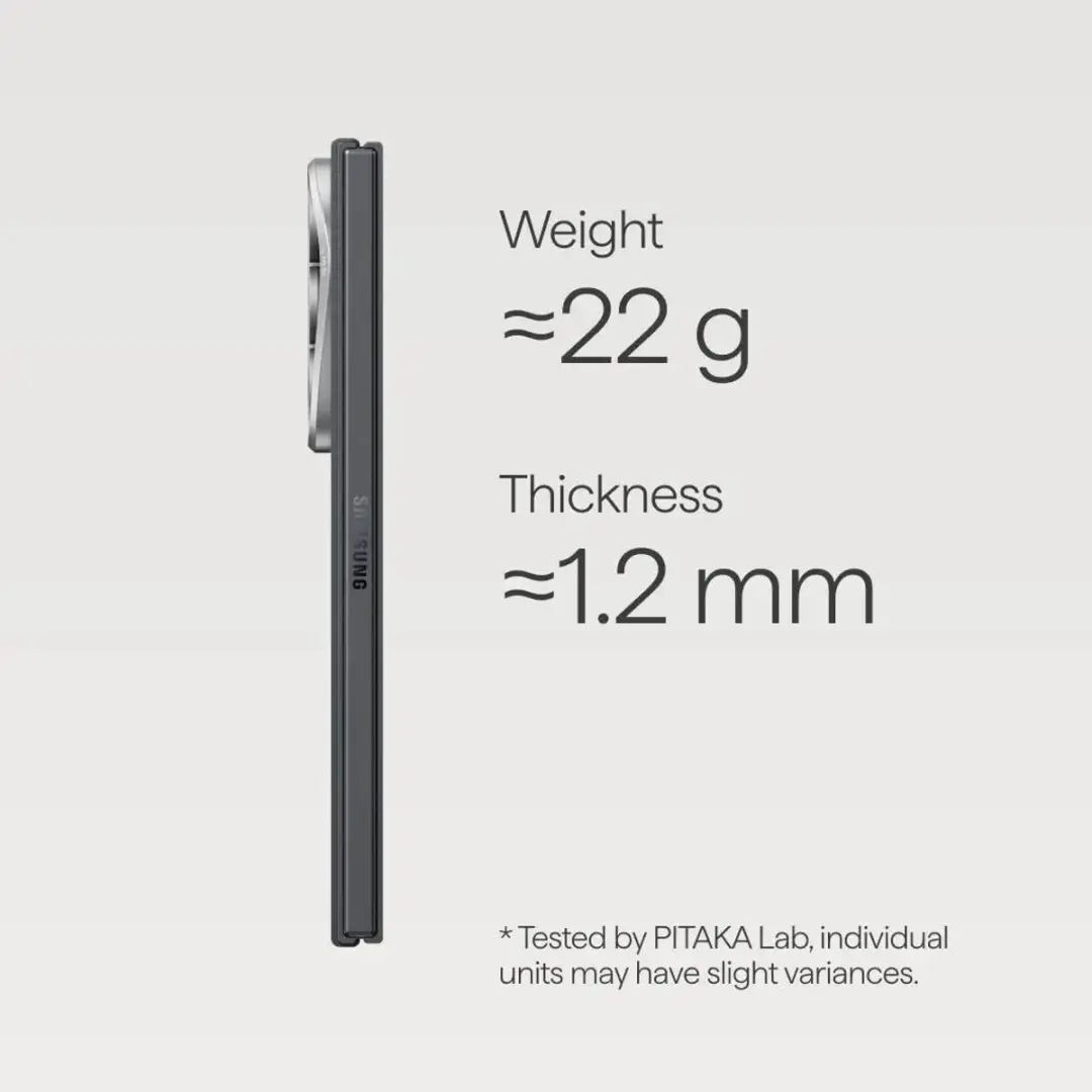 Pitaka Twill Case Samsung Galaxy Z Flip8 FBFOLD8 - Black Grey - afbeelding 6 van 6