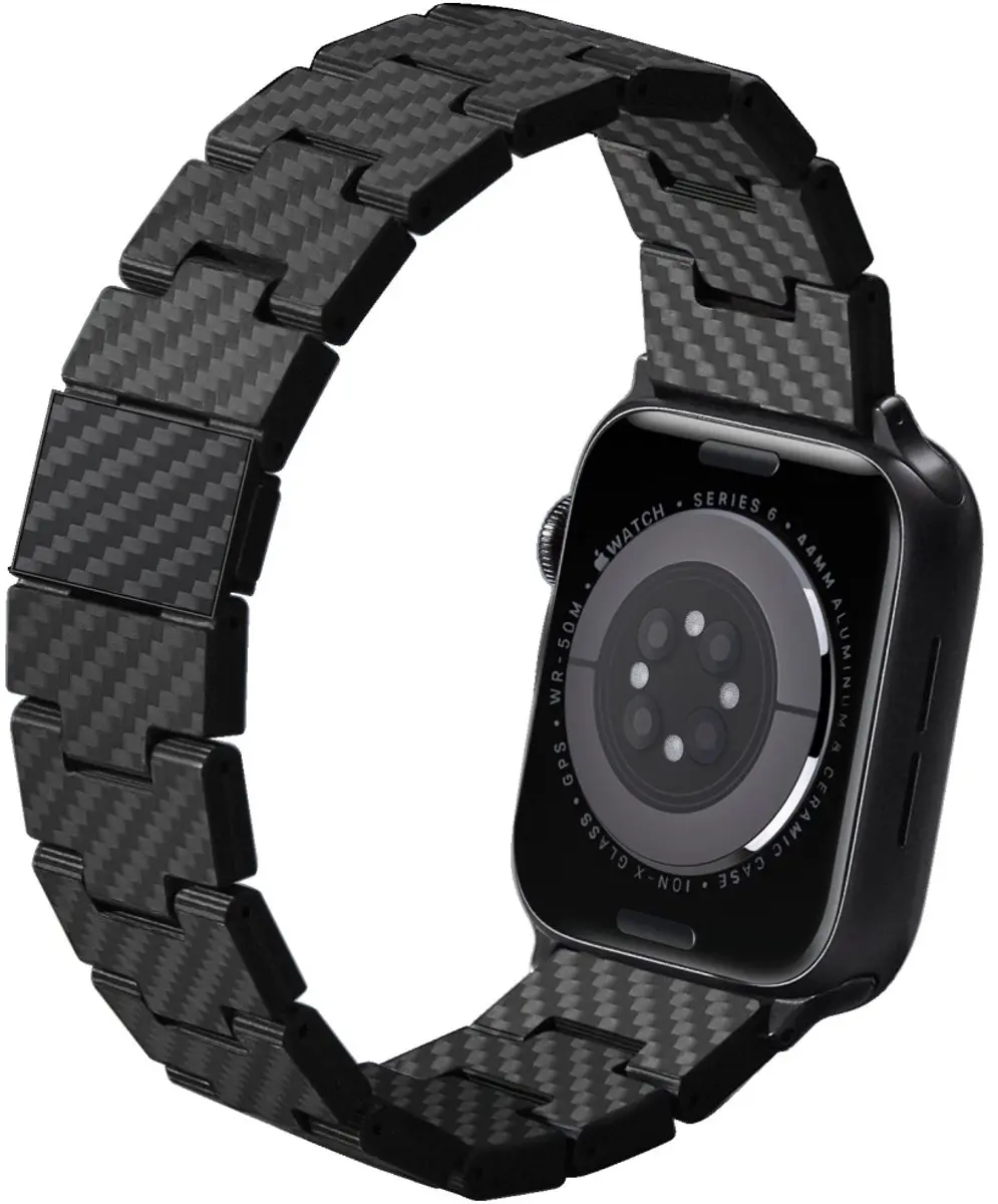 Pitaka Carbon Fiber Retro Band Apple Watch - 42/44-49mm - Transparent - afbeelding 2 van 6