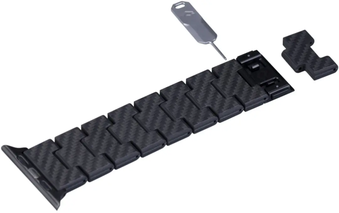 Pitaka Carbon Fiber Retro Band Apple Watch - 42/44-49mm - Transparent - afbeelding 4 van 6