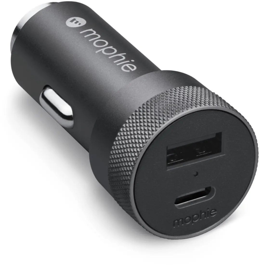 mophie dubbele (USB‑C/USB‑A) PD-autolader van 32 W