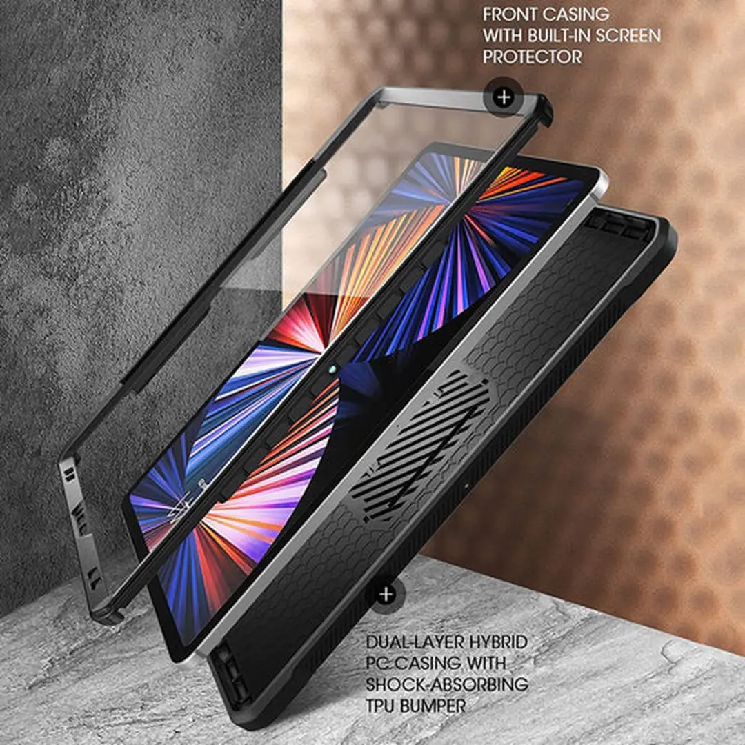 Supcase Unicorn Beetle Pro Hoes iPad Pro 12.9 2021 - Zwart