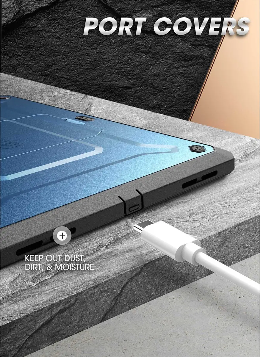 Supcase Fullcover Hoes met Screenprotector iPad 10/11 10.9" - Blauw