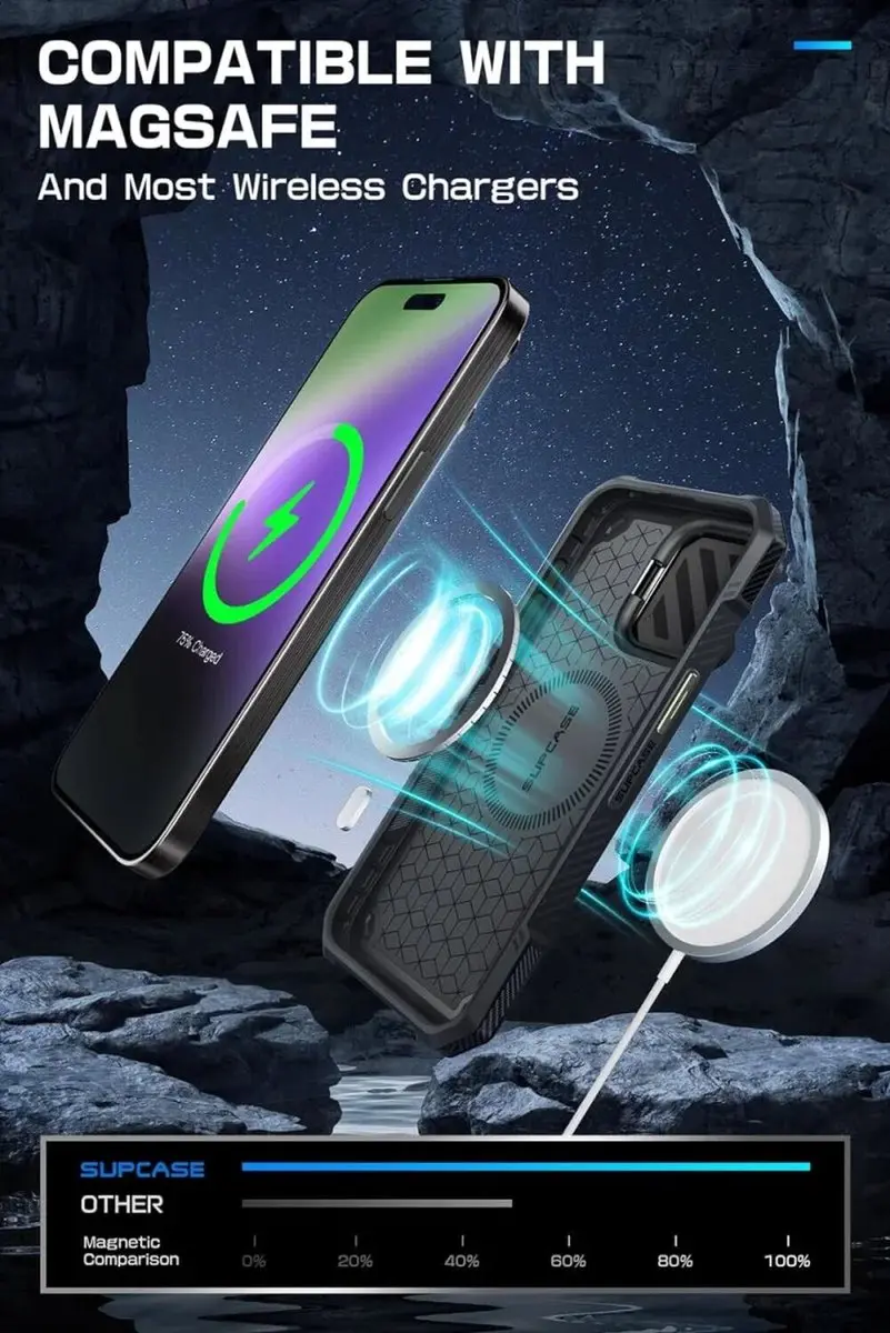 Supcase UB Pro MagXT Hoesje iPhone 15 Pro Max - Groen - SPH23MX67MGXTGN