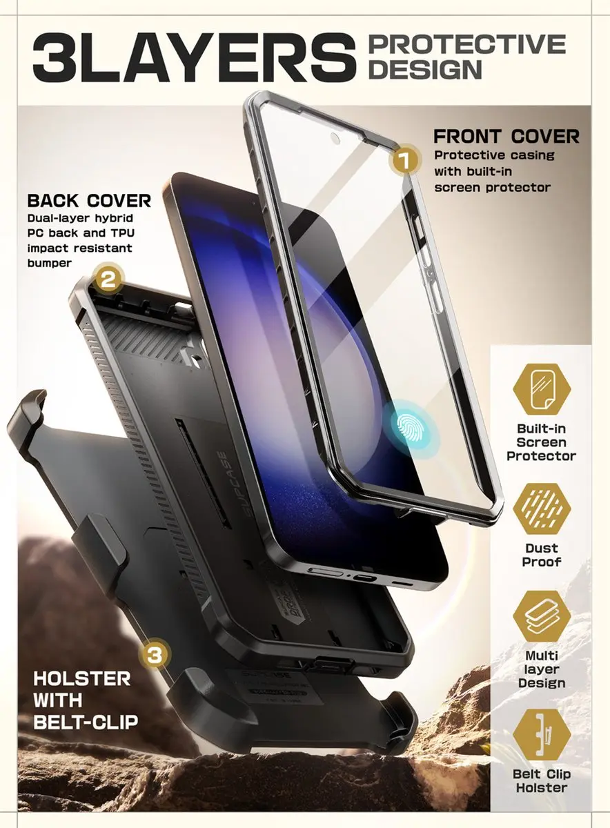 Supcase UB Pro Hoesje 11498 - Samsung Galaxy S24 Plus - Zwart