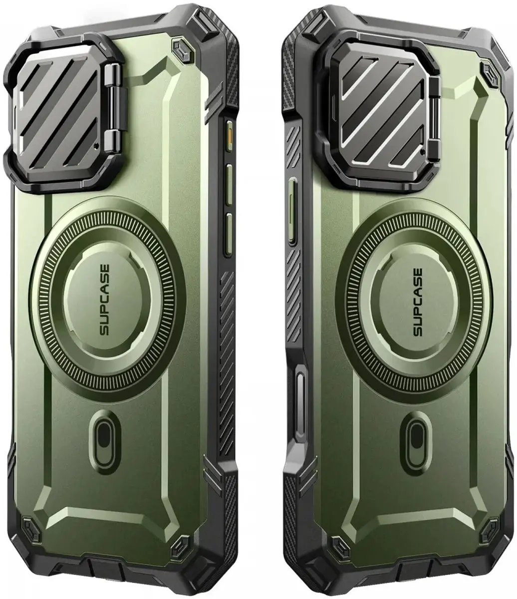 Supcase UB Pro MagXT Hoesje iPhone 16 Pro - Groen - MagSafe