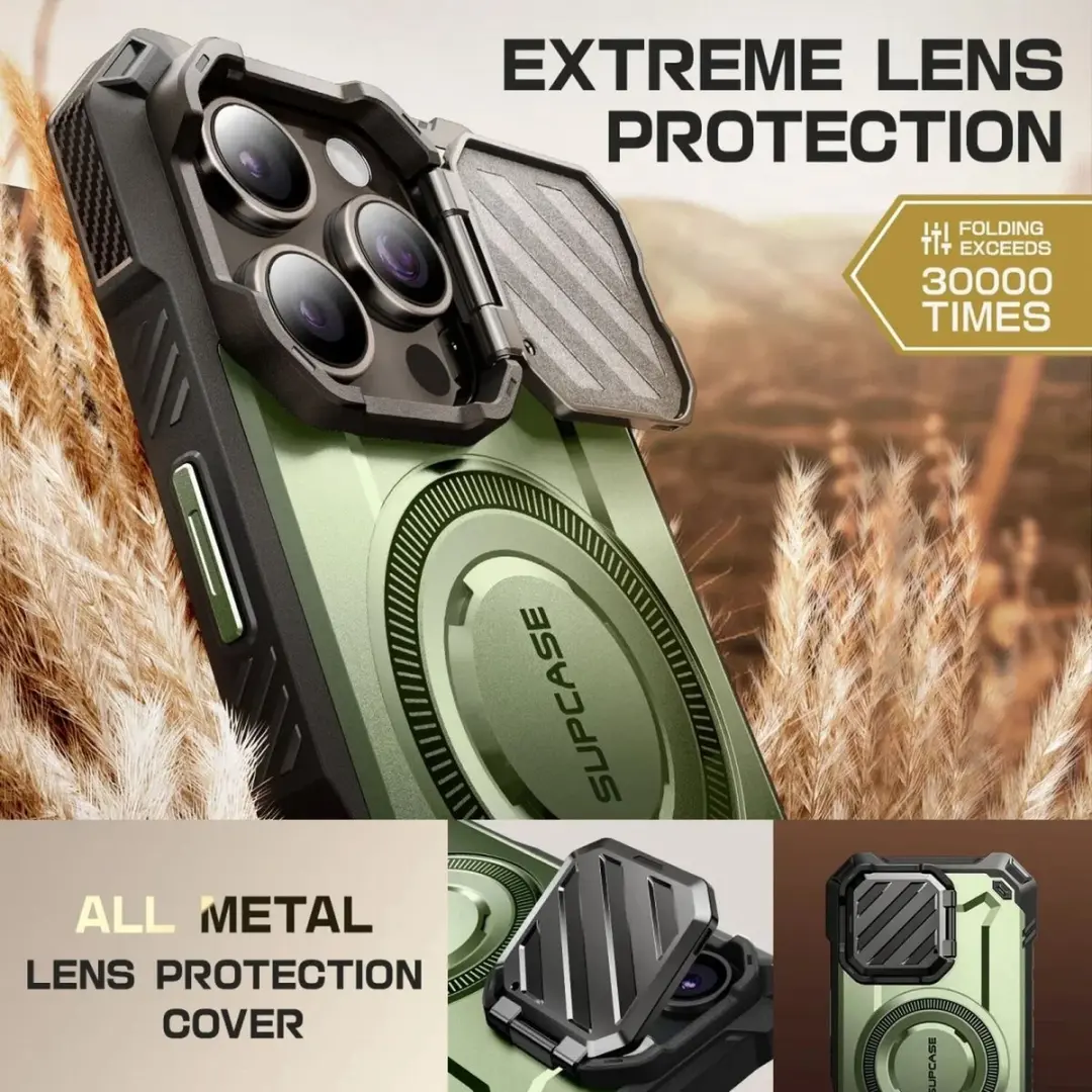 Supcase UB Pro MagXT Hoesje iPhone 16 Pro - Groen - MagSafe