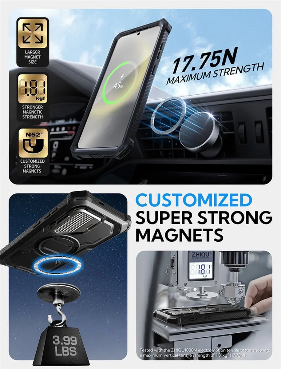 Supcase Armorbox 13185 Hoesje - Samsung Galaxy S25 - Zwart