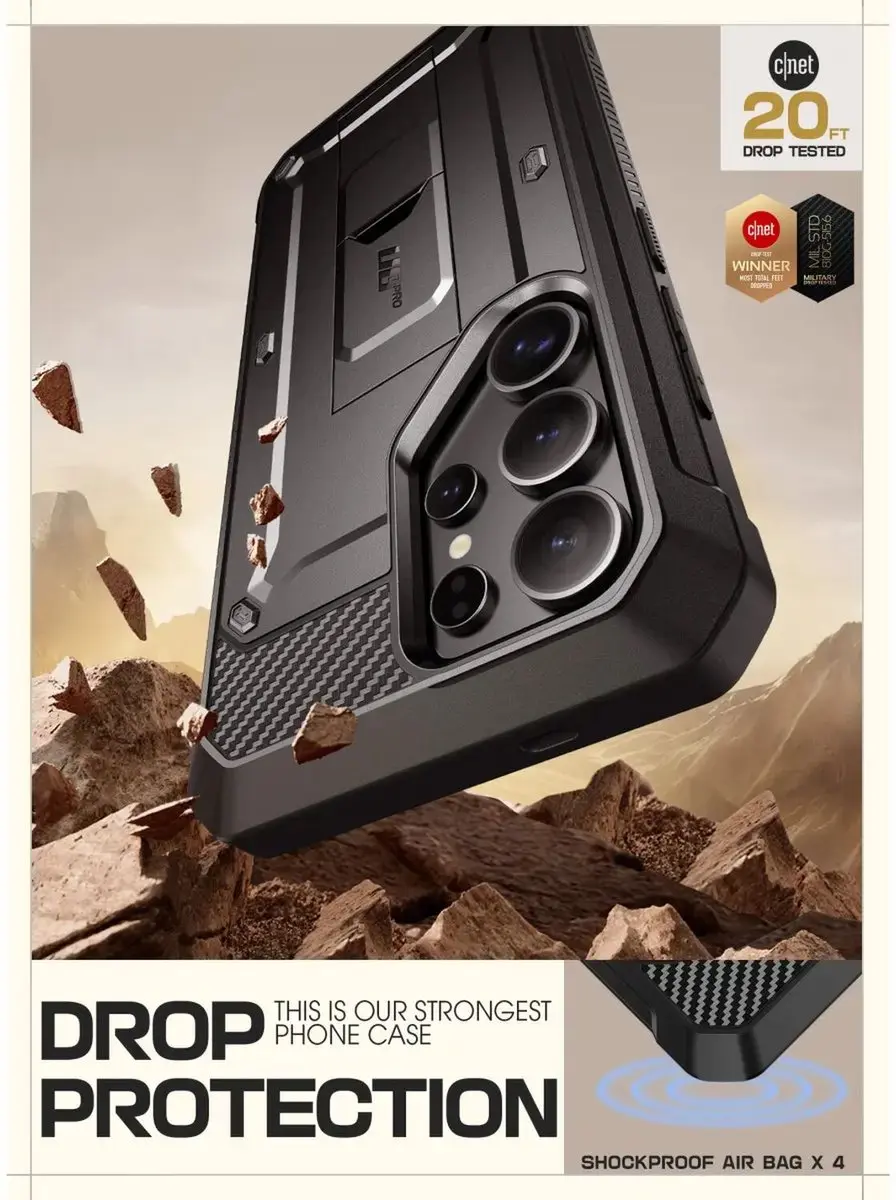 Supcase UB Pro Hoesje 13181 - Samsung Galaxy S25 Ultra - Zwart