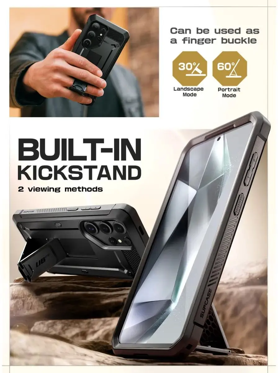 Supcase UB Pro Hoesje 13181 - Samsung Galaxy S25 Ultra - Zwart - afbeelding 6 van 6
