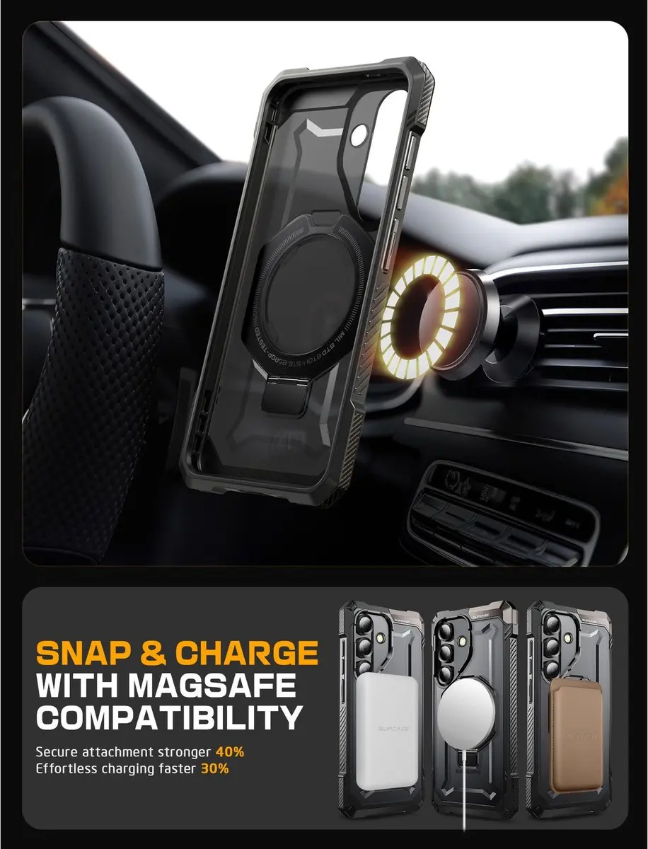 Supcase Unicorn Beetle Grip Hoesje S25 - MagSafe/Zwart