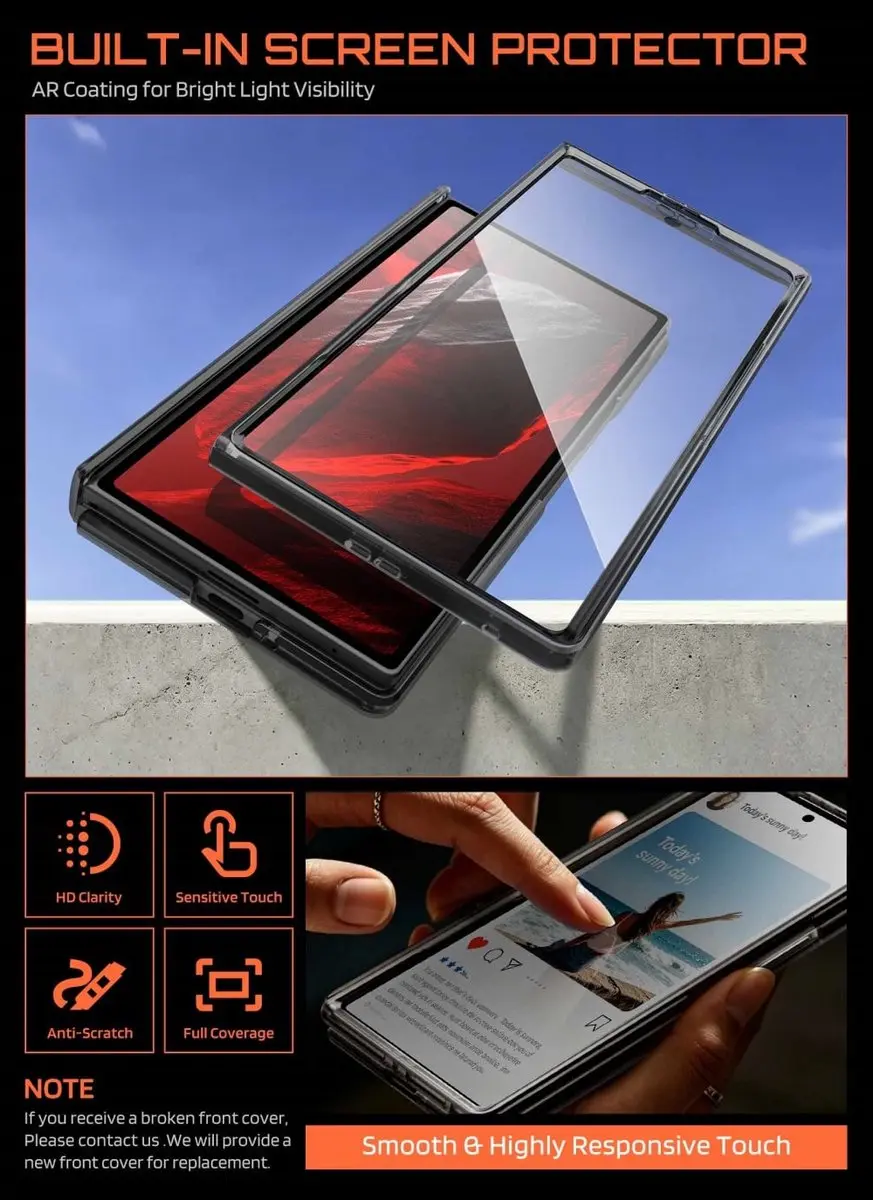 Supcase Unicorn Beetle Stand Hoesje Zwart - Samsung Galaxy Z Fold8 Ultra