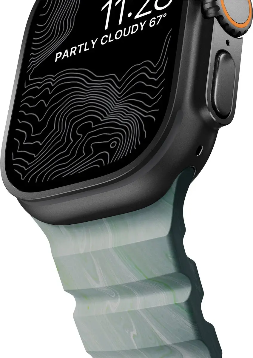 NOMAD Rocky Point Horlogeband - Groen - 20mm - Apple Watch Ultra