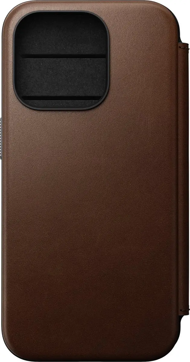 NOMAD Modern Leather Folio 114671114080 - iPhone 15 Pro Hoesje - 3 Pasjes - Bruin