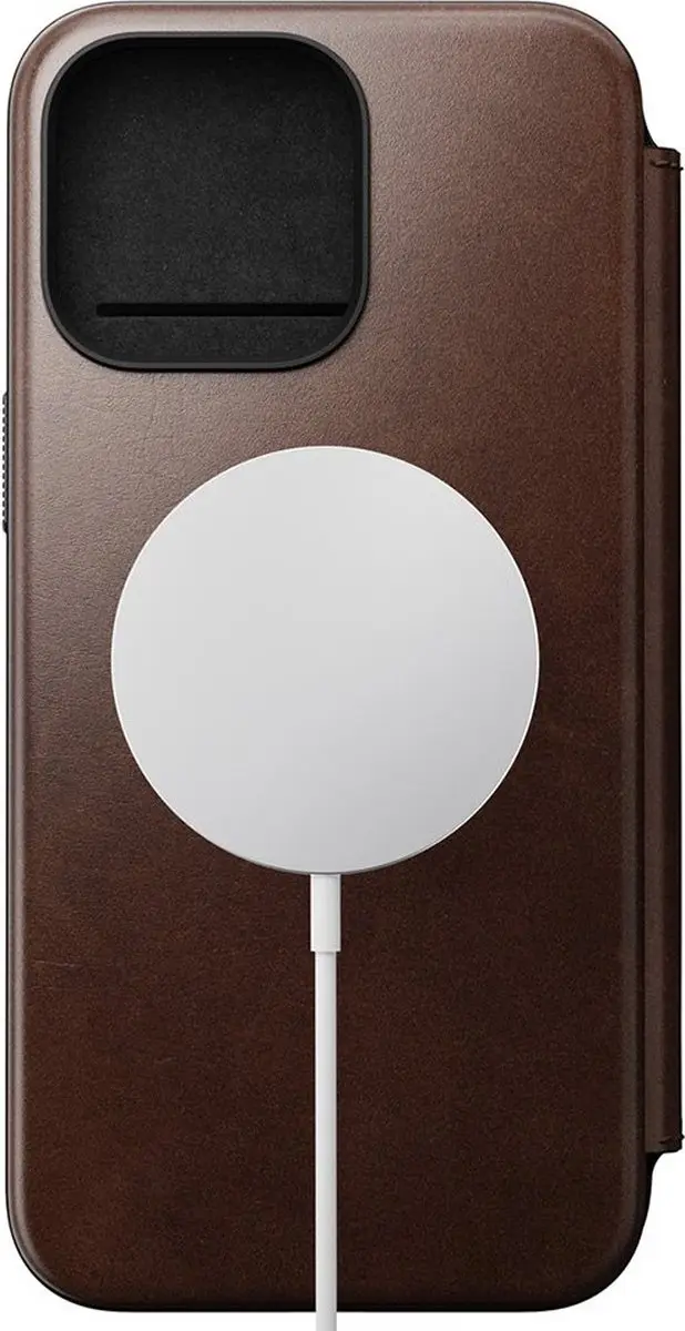 NOMAD Modern Leather Folio NM01630685 - iPhone 15 Pro Hoesje - 3 Pasjes - Bruin