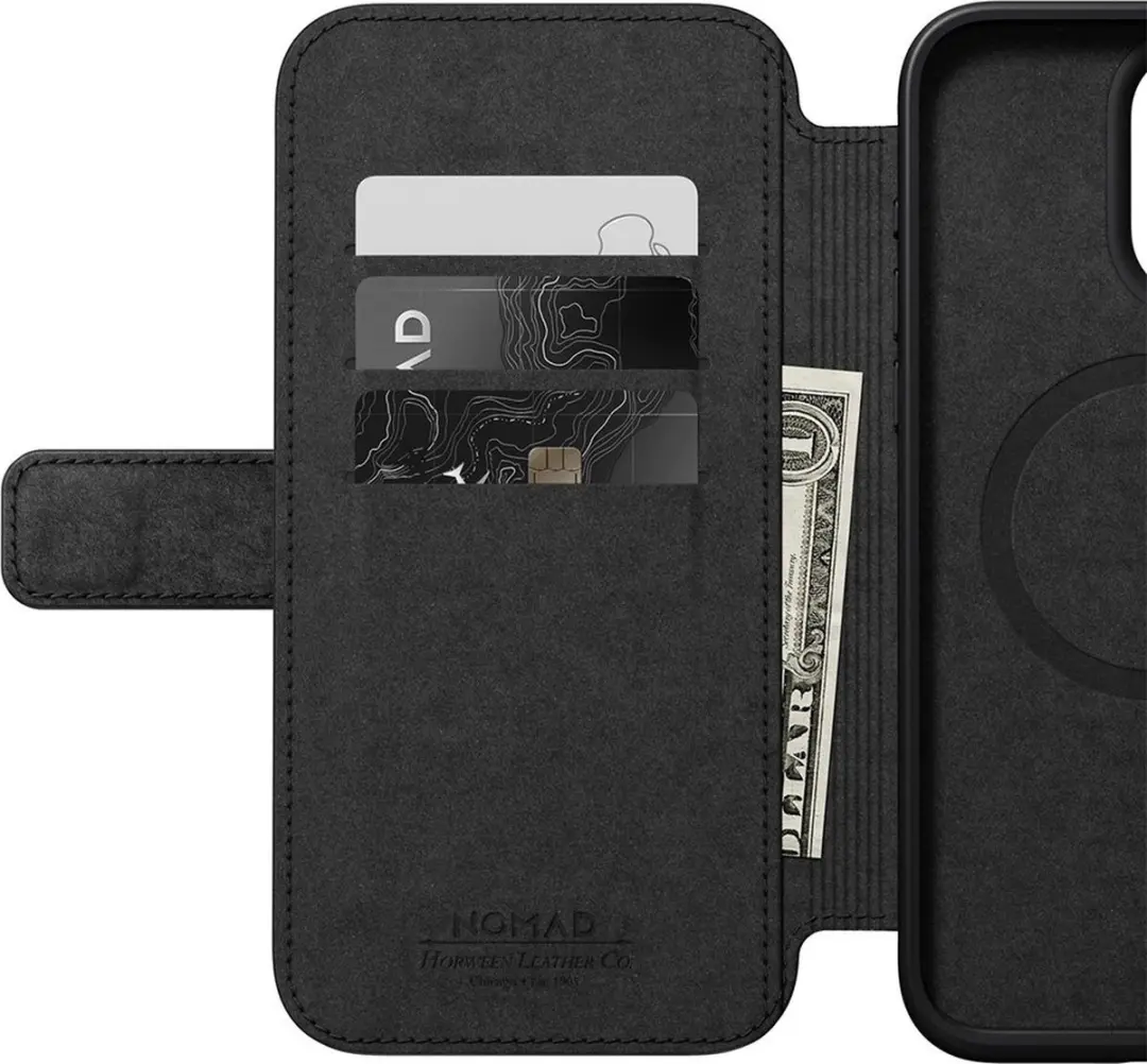 NOMAD Modern Leather Folio NM01630685 - iPhone 15 Pro Hoesje - 3 Pasjes - Bruin