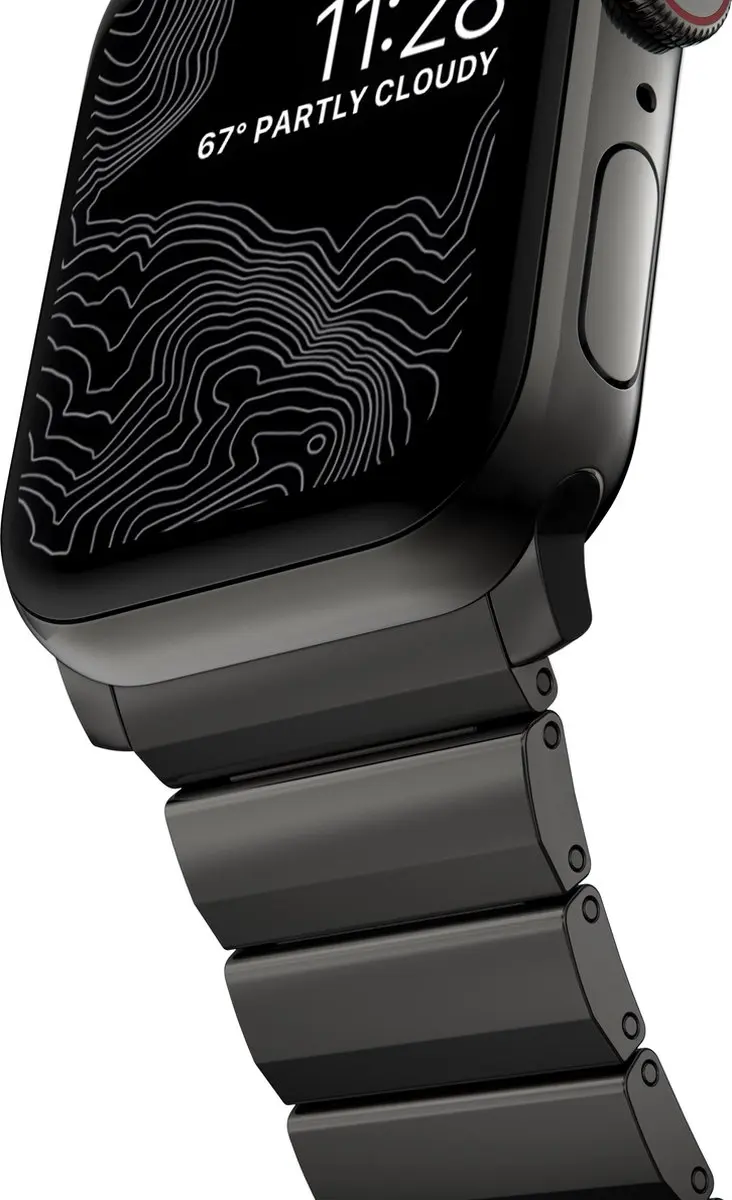 NOMAD Steel Band Apple Watch 44-49mm - Grijs