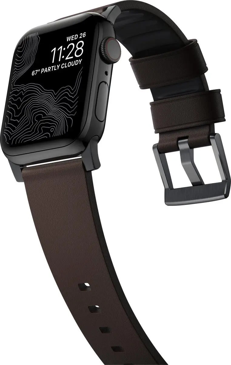 NOMAD Active Strap Pro Lederen Band - Apple Watch 42/44/45/49mm - Bruin