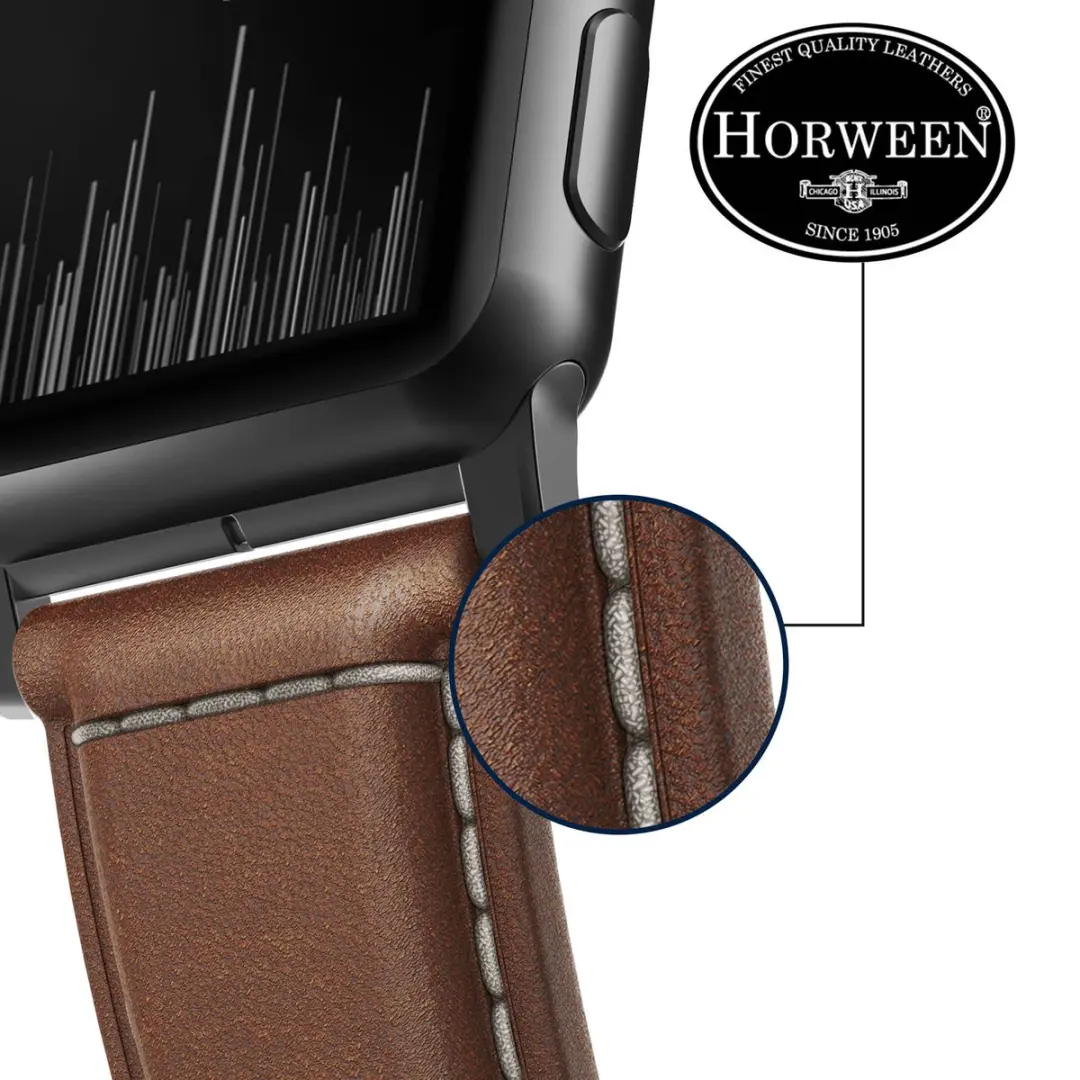 NOMAD Traditional Horlogeband Apple Watch 42-49mm - Bruin