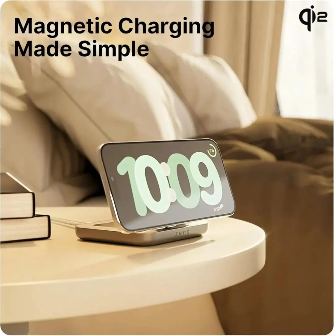 Zens Magnetic Nightstand Charger ZESC20W/00 - Draadloze Lader 15W - Wit - afbeelding 6 van 6