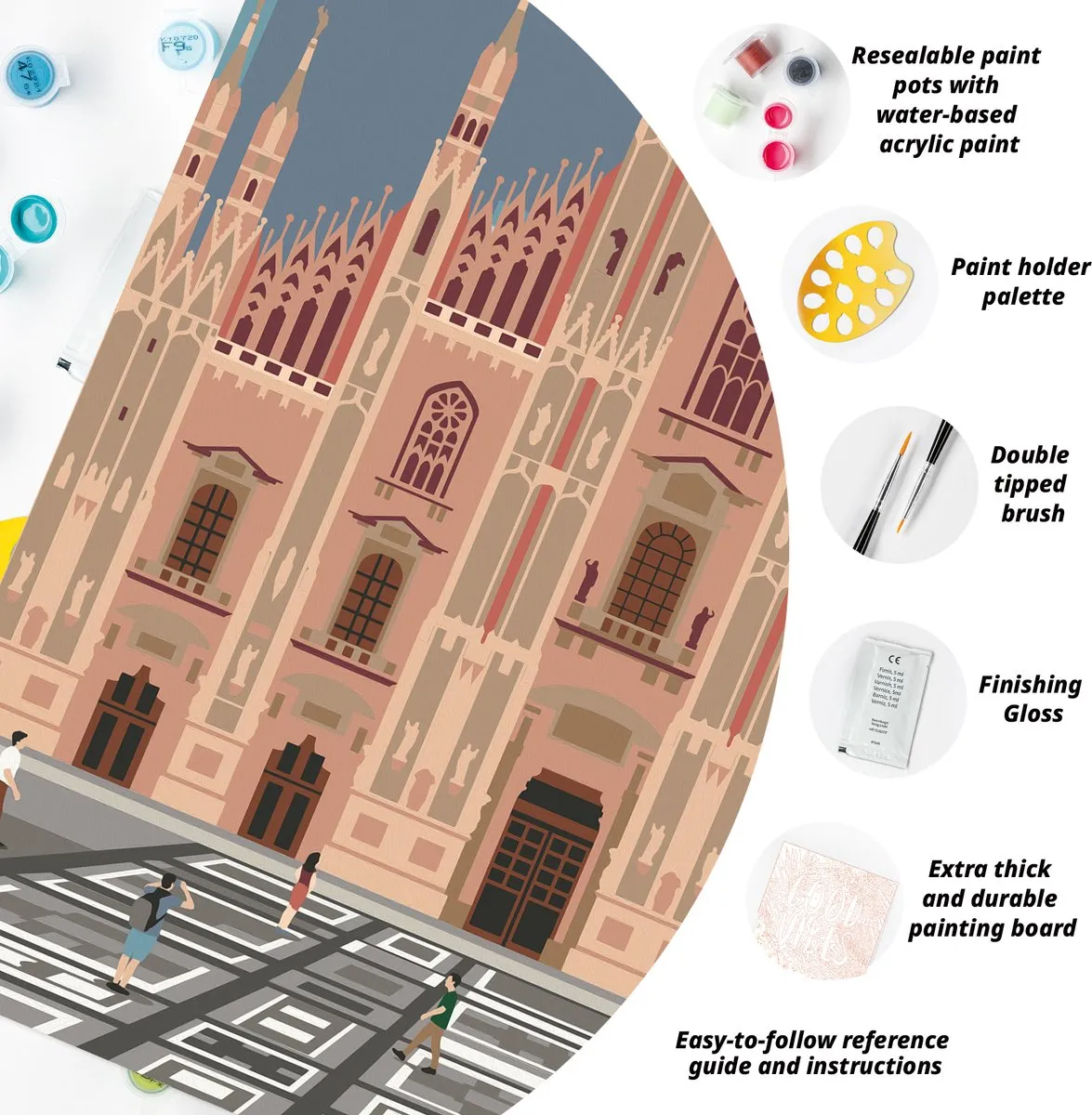 Ravensburger CreArt Colorful Milan Schilderen op nummer - Multicolor - 15 Kleuren