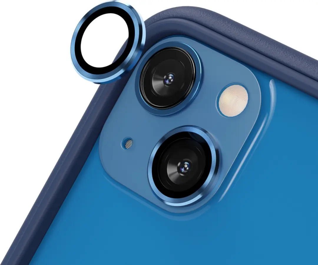 RhinoShield glazen iPhone 13 / iPhone 13 mini camera beschermer Blauw