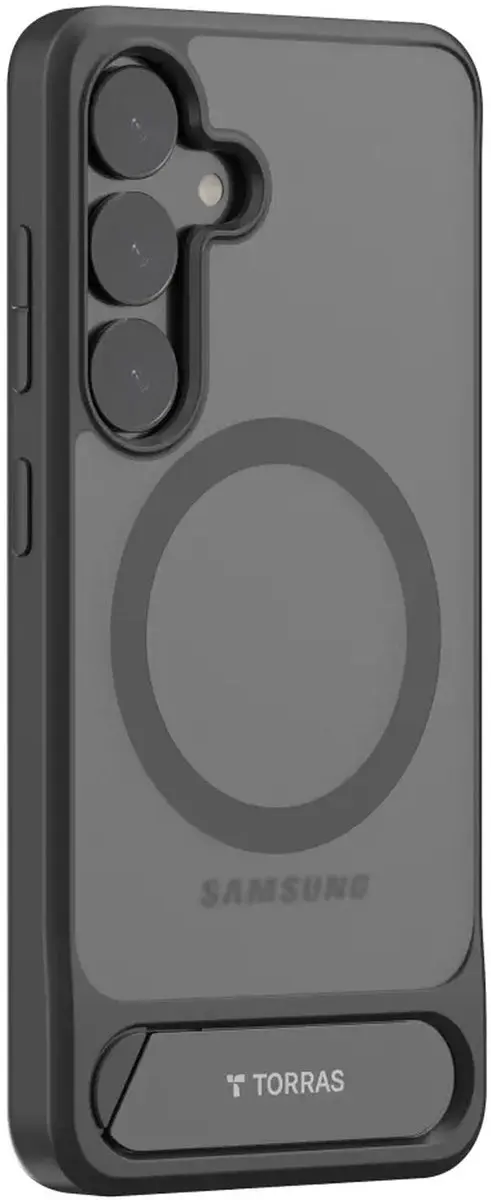 Torras UPro Pstand Spin Hoesje Samsung Galaxy S25 - MagSafe/Qi2 - Zwart