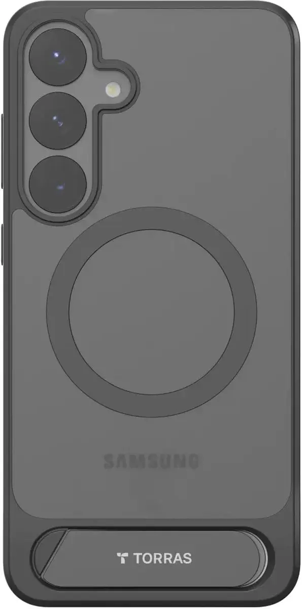 Torras UPro Pstand Spin Hoesje Samsung Galaxy S25 - MagSafe/Qi2 - Zwart