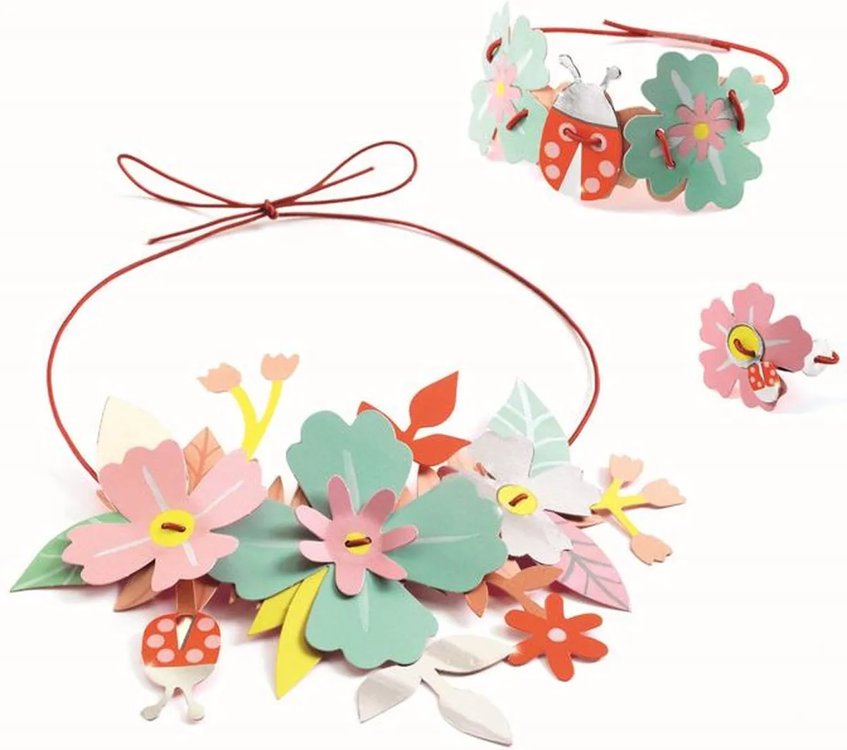 Djeco Colourful Fun Sieraden Knutselset - Multicolor - afbeelding 6 van 6