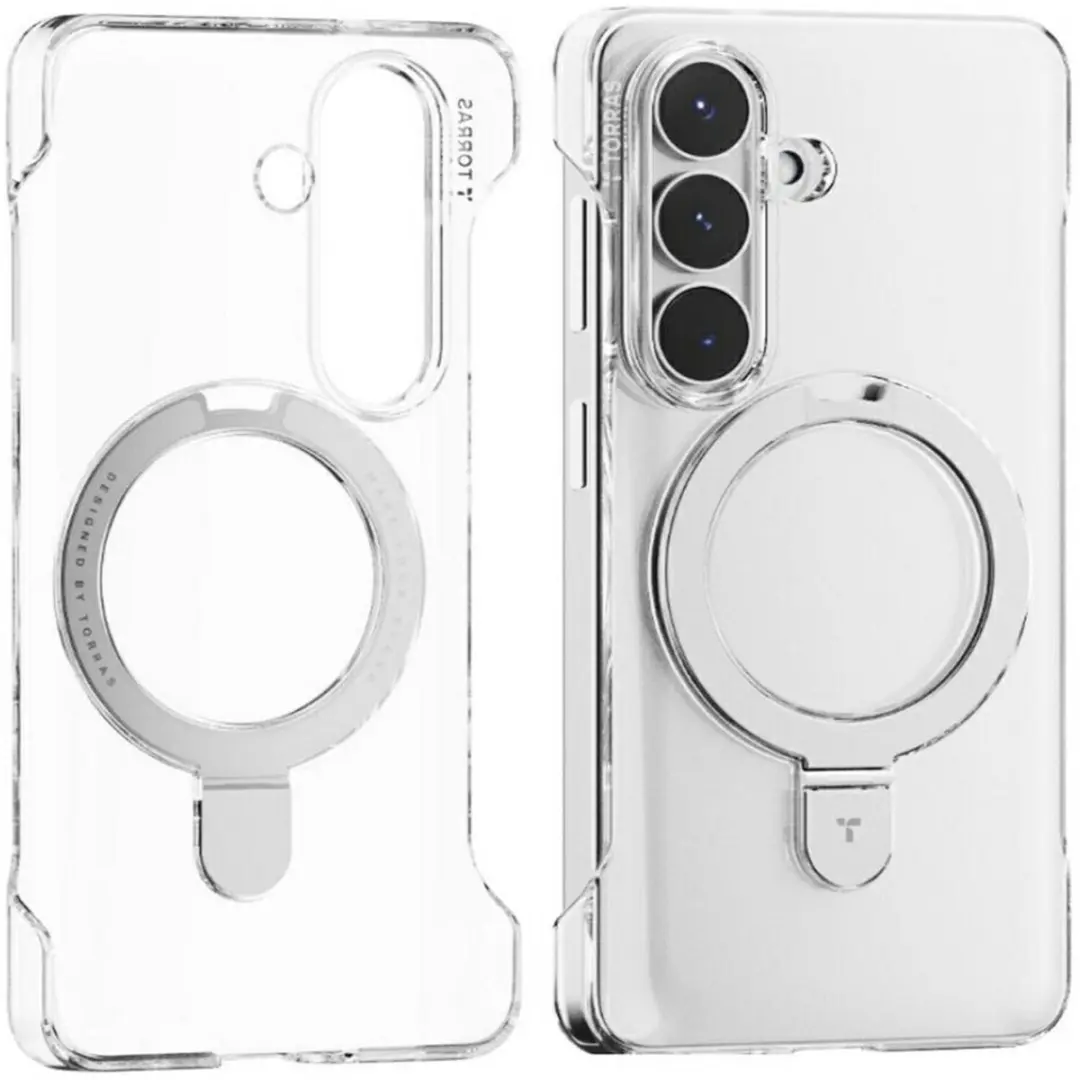 Torras UPro Ostand Spin Hoesje - Samsung Galaxy S26 - Transparant
