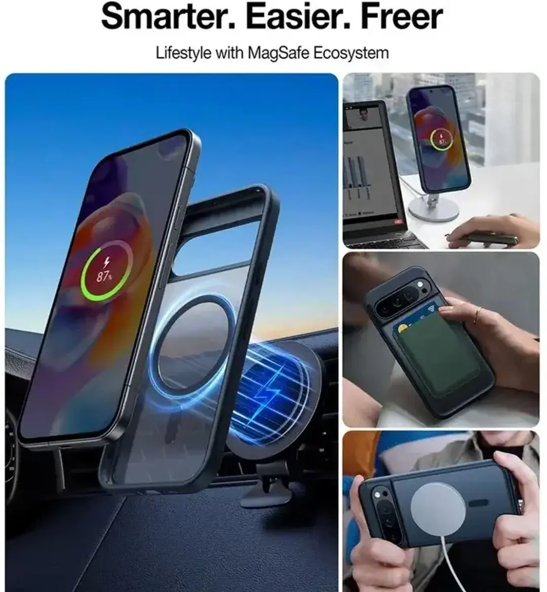 Torras Guardian Magnetic Hoesje Pixel 9 Pro XL - Matte Zwart
