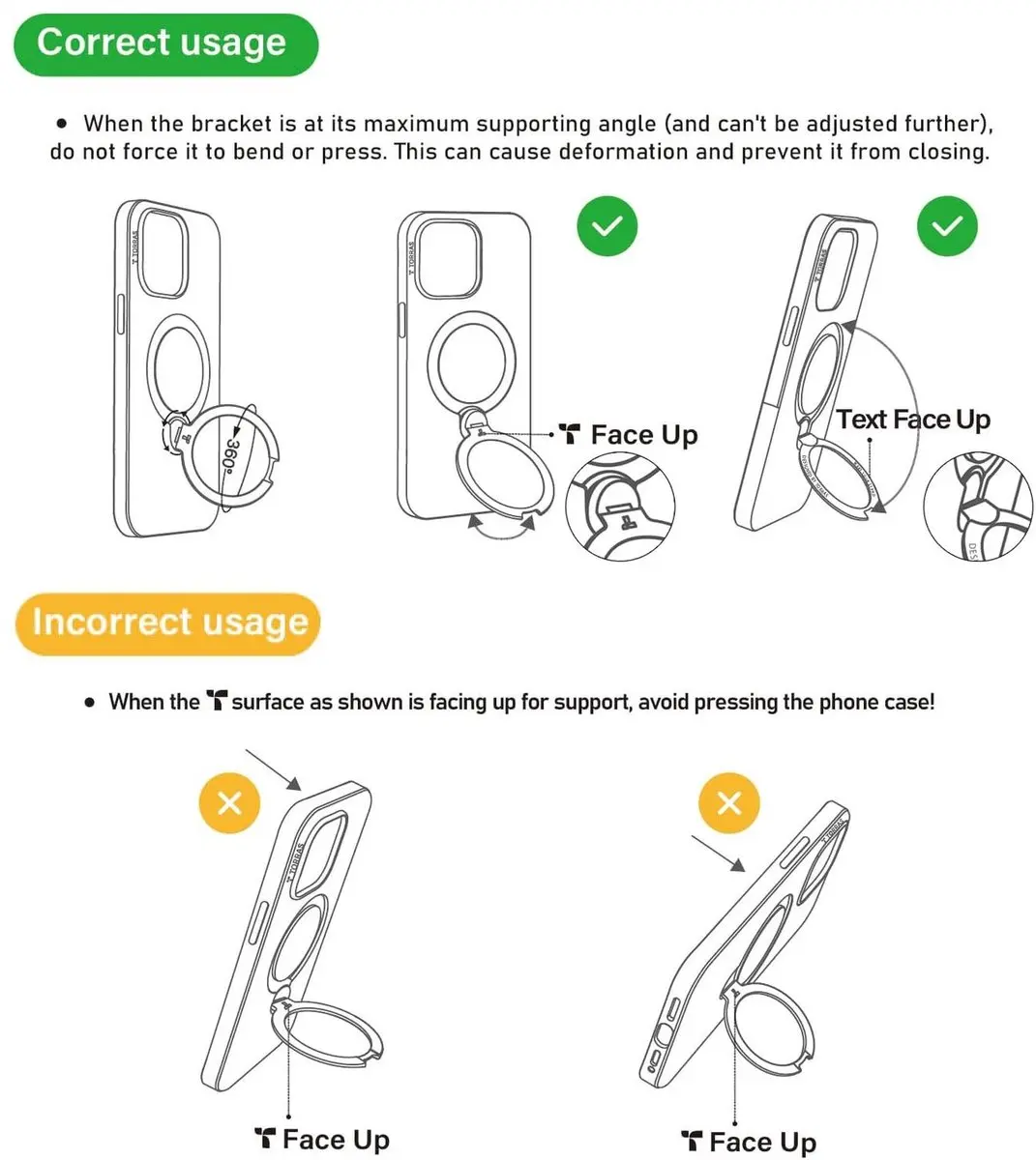 Torras Ostand Q Pro Silicone Hoesje - iPhone 16 Pro - MagSafe - Zwart
