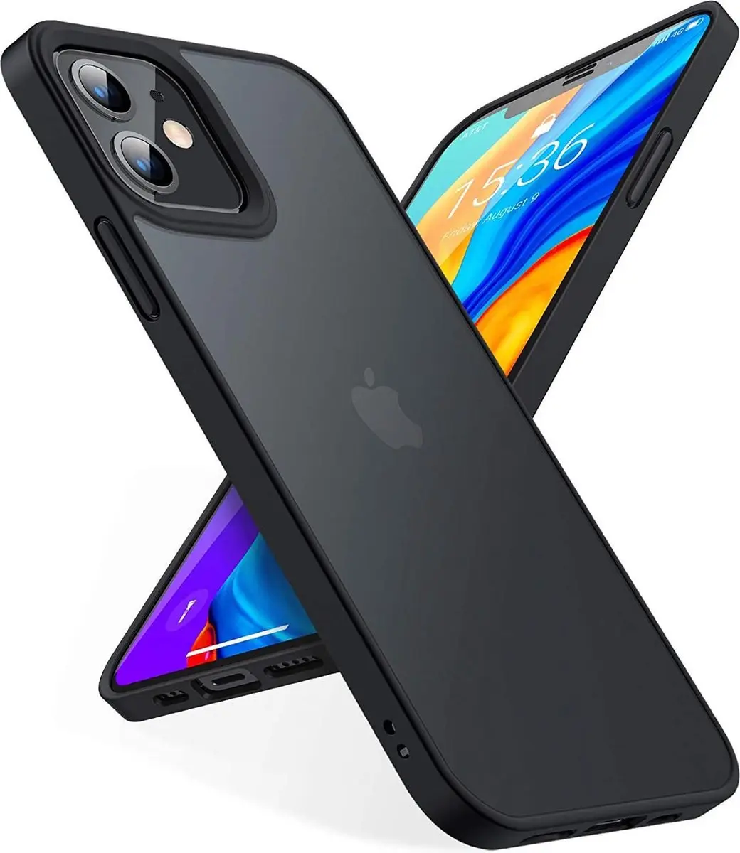 Torras geschikt voor iPhone 12 Pro Max Semi Transparant Shockproof hoes