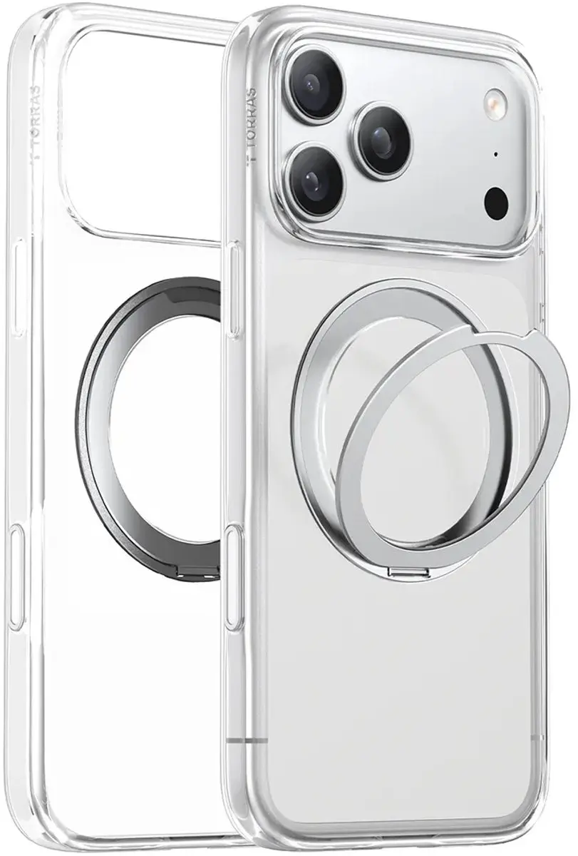 Torras UPro Ostand Pro Hoesje iPhone 17 Pro Max - Transparant